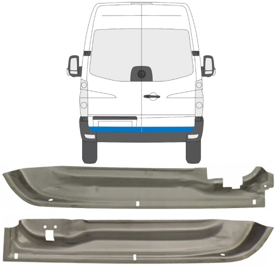 Pannello di riparazione porta posteriore per Volkswagen Crafter 2005-2017 / Sinistra+Destra / Set 14023