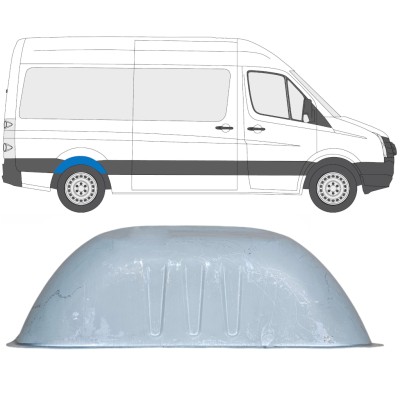 Pannello di riparazione arco ruota posteriore per Volkswagen Crafter 2005-2017 / Sinistra = Destra (simmetrico) 13612