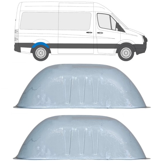 Pannello di riparazione arco ruota posteriore per Volkswagen Crafter 2005-2017 / Set 14283
