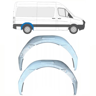 Pannello di riparazione arco ruota posteriore interno per Volkswagen Crafter 2005-2017 / Sinistra+Destra / Set 15497