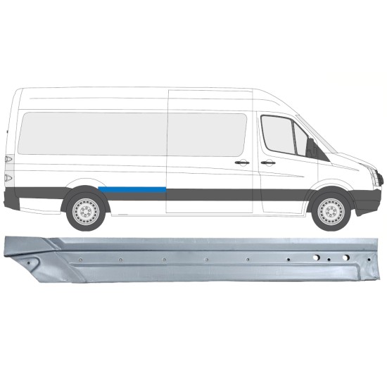 Pannello di riparazione parafango posteriore per Volkswagen Crafter 2005-2017 / Destra 14332