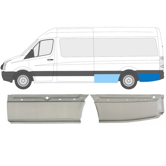 Pannello di riparazione parafango posteriore per Volkswagen Crafter 2005-2017 / Sinistra / Set 14127