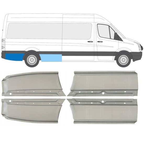 Pannello di riparazione parafango posteriore per Volkswagen Crafter 2005-2017 / Set 14486