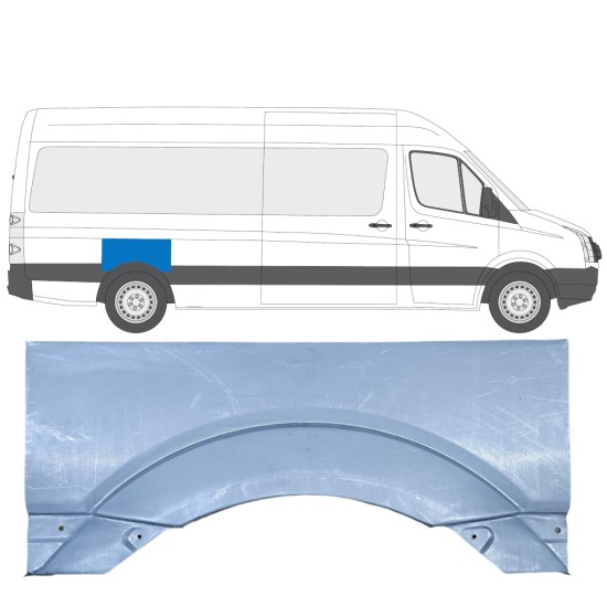 Pannello di riparazione parafango posteriore per Volkswagen Crafter 2005-2017 / Destra 13440