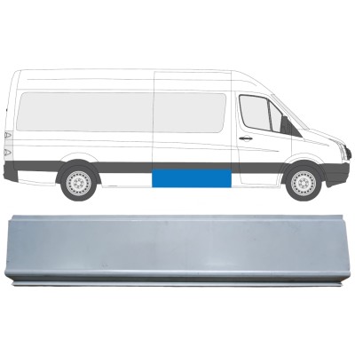 Pannello di riparazione pannello laterale per Volkswagen Crafter 2005-2017 / Sinistra = Destra (simmetrico) 13972