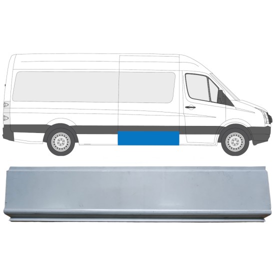 Pannello di riparazione pannello laterale per Volkswagen Crafter 2005-2017 / Sinistra = Destra (simmetrico) 13972
