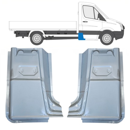 Lamiera di riparazione dell'angolo posteriore per Volkswagen Crafter 2005-2017 / Sinistra+Destra / Set 15504