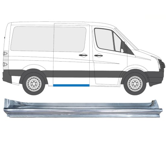 Pannello di riparazione sottoporta porta scorrevole per Volkswagen Crafter 2005-2017 / Destra 14374