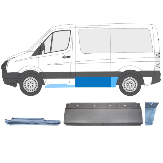 Set di pannelli di riparazione per Volkswagen Crafter 2005-2017 / Sinistra / 15605