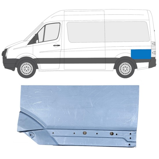 Pannello di riparazione parafango posteriore per Volkswagen Crafter 2005-2017 / Sinistra 14202
