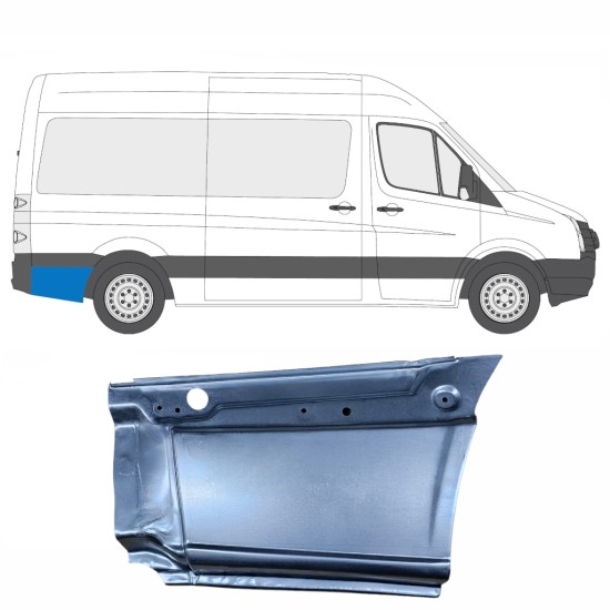 Pannello di riparazione parafango posteriore per Volkswagen Crafter 2005-2017 / Destra 13443