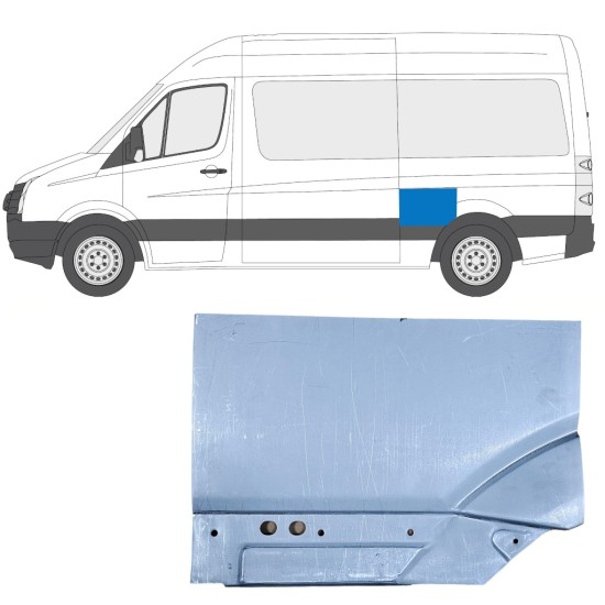 Pannello di riparazione parafango posteriore per Volkswagen Crafter 2005-2017 / Sinistra 14200