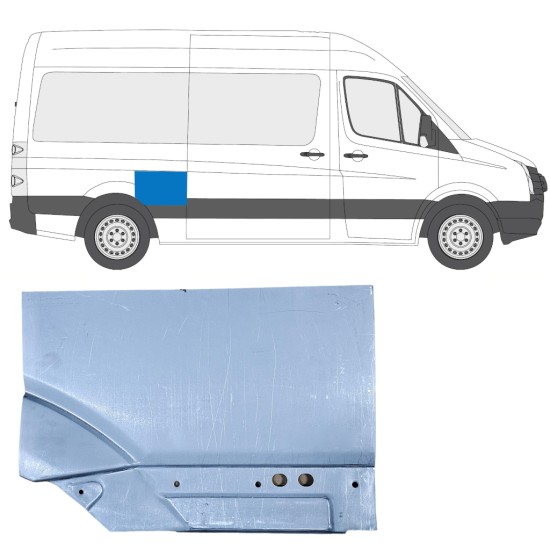 Pannello di riparazione parafango posteriore per Volkswagen Crafter 2005-2017 / Destra 14199