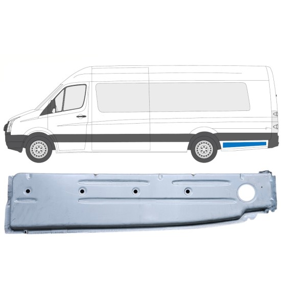 Pannello di riparazione parafango posteriore interno per Volkswagen Crafter 2005-2017 / Sinistra 14376