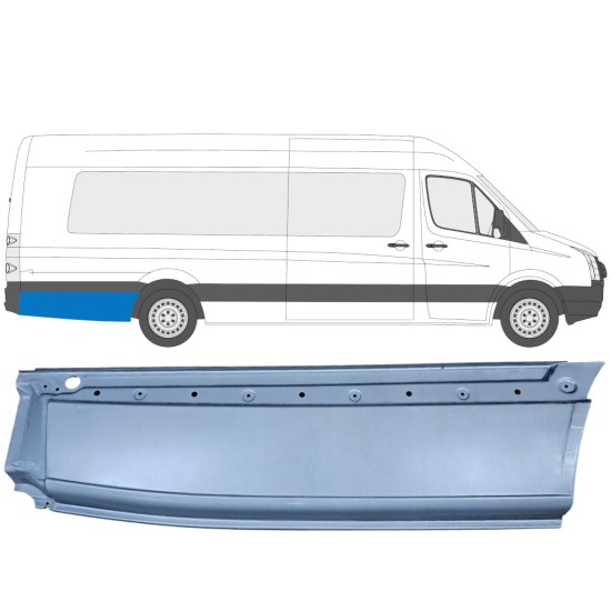 Pannello di riparazione parafango posteriore per Volkswagen Crafter 2005-2017 / Destra 13512