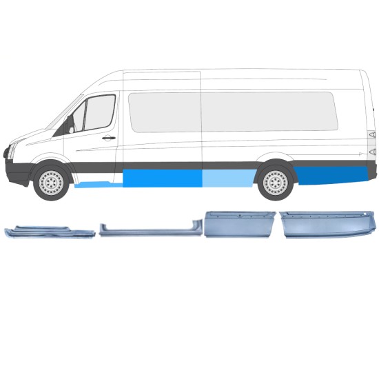 Set di pannelli di riparazione per Volkswagen Crafter 2005-2017 / Sinistra / 14507