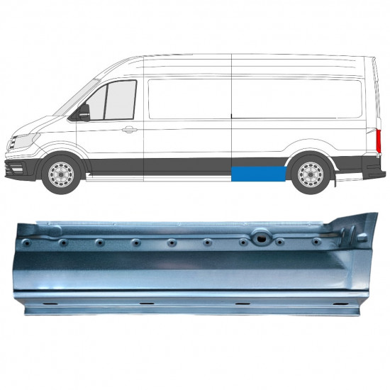 Pannello di riparazione parafango posteriore per Volkswagen Crafter / MAN THE 2017- / LWB / Sinistra 11599