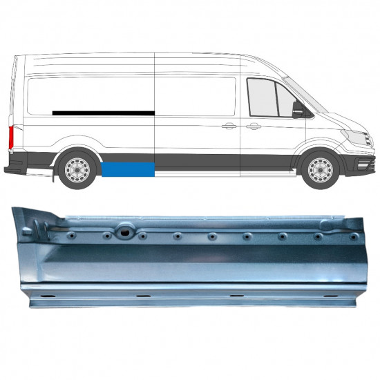 Pannello di riparazione parafango posteriore per Volkswagen Crafter / MAN THE 2017- / LWB / Destra 11598