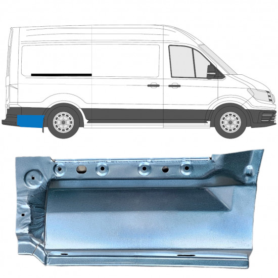 Pannello di riparazione parafango posteriore per Volkswagen Crafter / MAN THE 2017- / MWB / LWB / Destra 11592