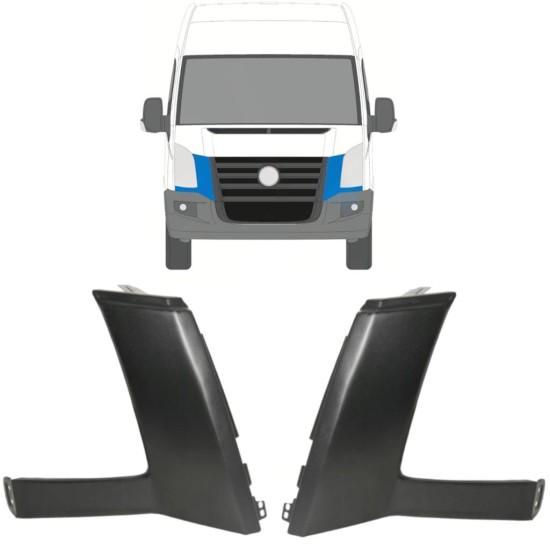 Modanatura sotto il faro per Volkswagen Crafter 2005-2011 / Sinistra+Destra / Set 16856
