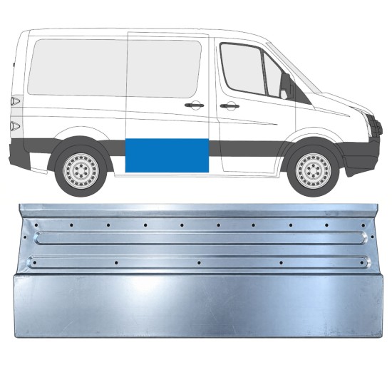 Pannello di riparazione porta scorrevole per Volkswagen Crafter 2005-2017 / Destra 17310