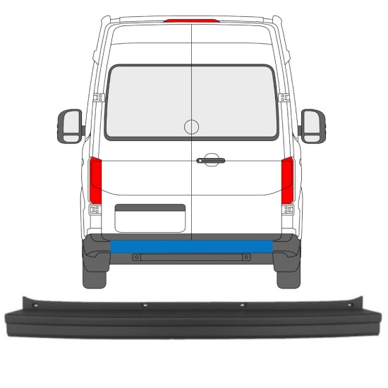 Paraurti posteriore per Volkswagen Crafter 2017- 15222