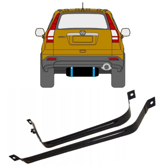 Cinghie serbatoio carburante per Honda CR-V 2006-2011 15018