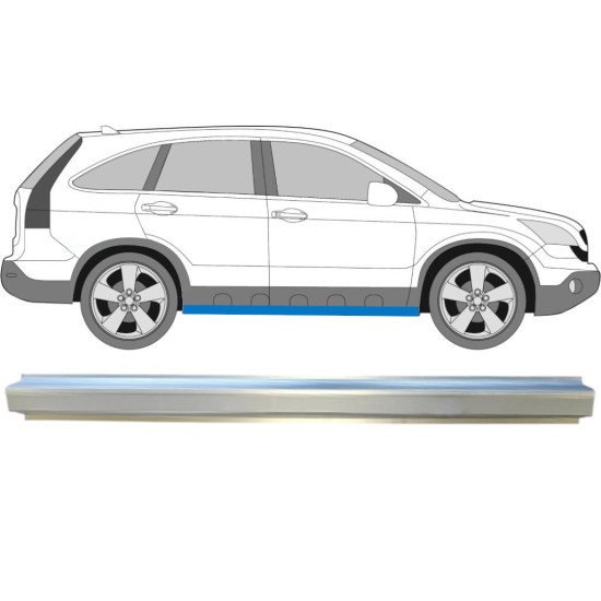 Pannello di riparazione sottoporta lamiera per Honda CR-V 2006-2011 / Sinistra = Destra (simmetrico) 14770 Pannello di riparazione sottoporta lamiera per Honda CR-V 2006-2011 / Sinistra = Destra (simmetrico) 14770