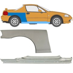 Lamiera di riparazione completo sottoporta e parafango posteriore per Honda Civic Del Sol 1992-1998 / Destra / Set 11143