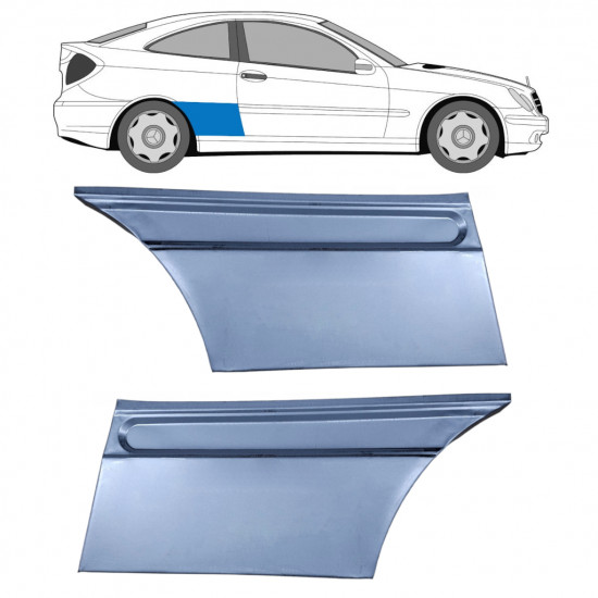 Pannello di riparazione parafango posteriore per Mercedes CL203 2000-2008 / Sinistra+Destra / Set 9619