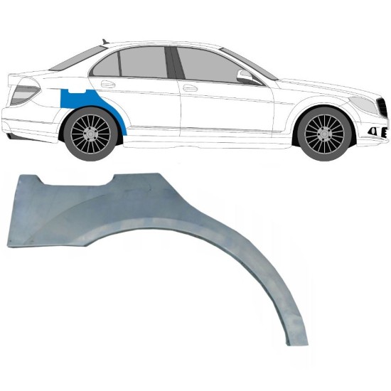 Pannello di riparazione parafango posteriore per Mercedes C-Class W204 2007-2014 / Destra 5357