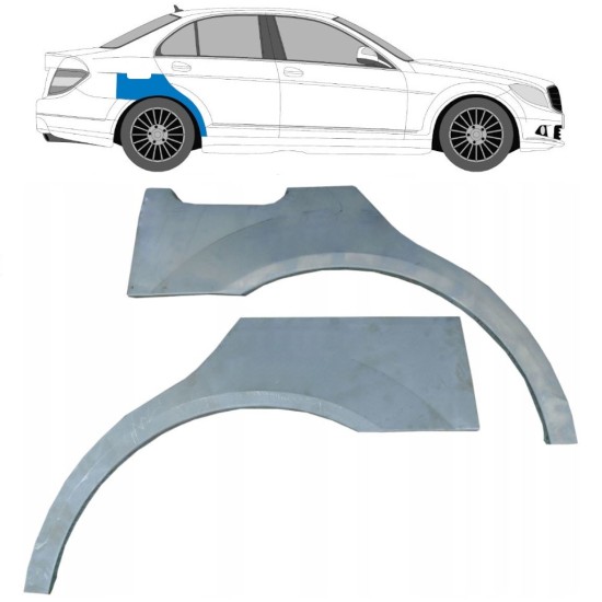 Pannello di riparazione parafango posteriore per Mercedes C-Class W204 2007-2014 / Sinistra+Destra / Set 10410