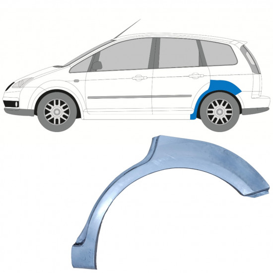 Pannello di riparazione parafango posteriore per Ford Focus C-MAX / C-MAX 2003-2010 / Sinistra 11881