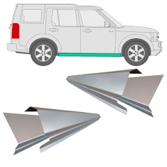 Pannello di riparazione sottoporta interno ed esterno per Land Rover Discovery 2004-2009 / Sinistra+Destra / Set 10939