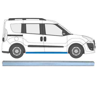 Pannello di riparazione sottoporta lamiera per Opel Combo D 2011-2018 / Sinistra = Destra (simmetrico) 15362