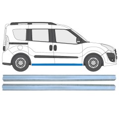 Pannello di riparazione sottoporta lamiera per Fiat Doblo 2010-2022 / Sinistra+Destra / Set 15361