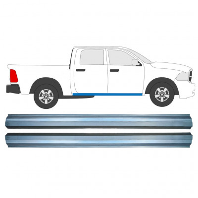 Pannello di riparazione sottoporta inferiore per Dodge RAM 2008-2013 / Sinistra = Destra (simmetrico) 12792