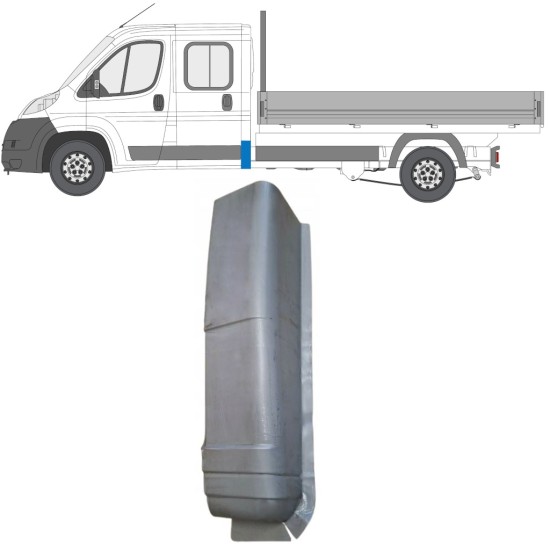 Lamiera di riparazione dell'angolo posteriore per Fiat Ducato 2006-2026 / Sinistra 16615