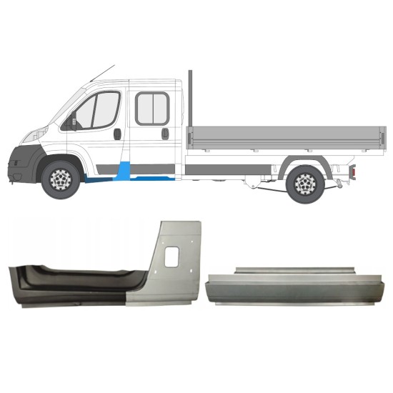Set di pannelli di riparazione per Fiat Ducato 2006-2014 / Sinistra / Doppia cabina / 14801 Set di pannelli di riparazione per Fiat Ducato 2006-2014 / Sinistra / Doppia cabina / 14801