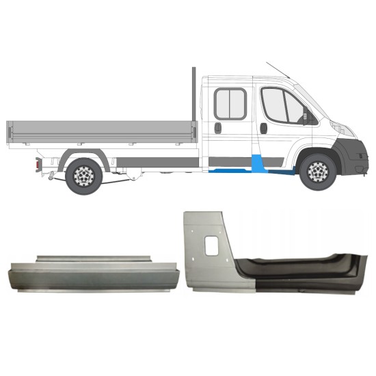 Set di pannelli di riparazione per Fiat Ducato 2006-2014 / Destra / Doppia cabina / 14800 Set di pannelli di riparazione per Fiat Ducato 2006-2014 / Destra / Doppia cabina / 14800