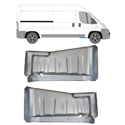 Lamierato riparazione gradino per Fiat Ducato 2006-2014 / Sinistra+Destra / Set 15061