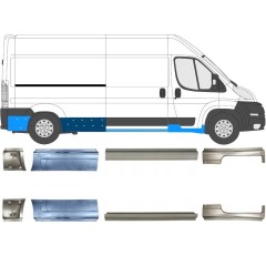 Pannello di riparazione sottoporta lamiera per Peugeot Boxer 2006-2026 / Sinistra+Destra / Set 14160