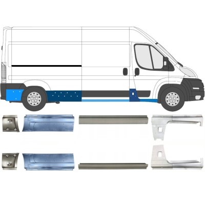 Pannello di riparazione sottoporta lamiera per Fiat Ducato 2006-2026 / Sinistra+Destra / Set 10888