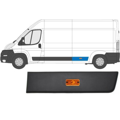 Modanatura laterale posteriore con lampada per Fiat Ducato 2006-2018 / Sinistra / Set 10679