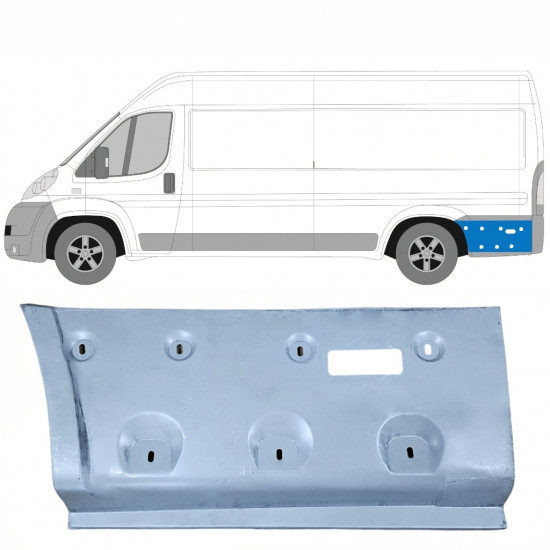 Pannello di riparazione parafango posteriore per Fiat Ducato 2006-  / LWB / Sinistra 11666