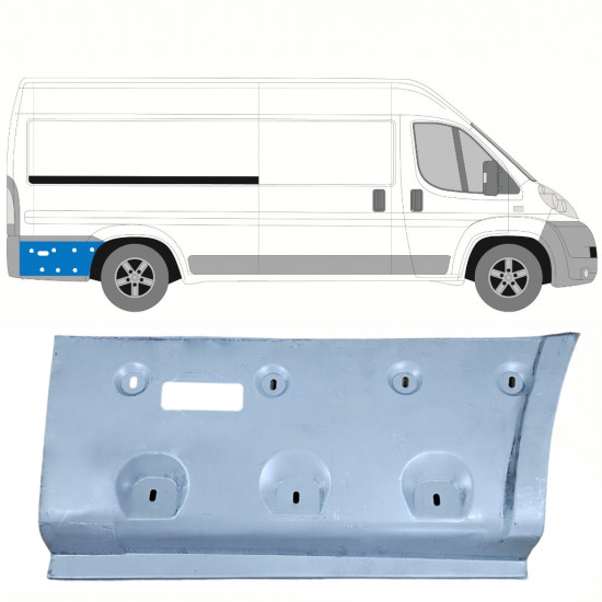 Pannello di riparazione parafango posteriore per Fiat Ducato 2006-  / LWB / Destra 11658