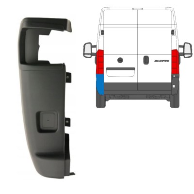 Angolo paraurti posteriore 270 gradi per Citroen Jumper 2006-2018 / Sinistra 16120