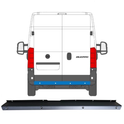 Paraurti posteriore con PDC per Fiat Ducato 2006-2018 16925