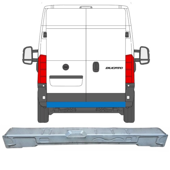 Pannello di riparazione traversa posteriore per Fiat Ducato 2006-2026 16869