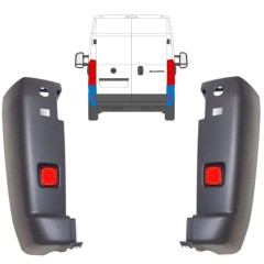 Angolo paraurti con catarifrangente per Peugeot Boxer 2006-2018 / Sinistra+Destra / Set 14082